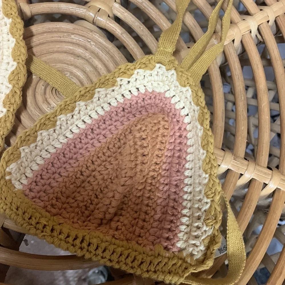 Free people crochet bralette size small new